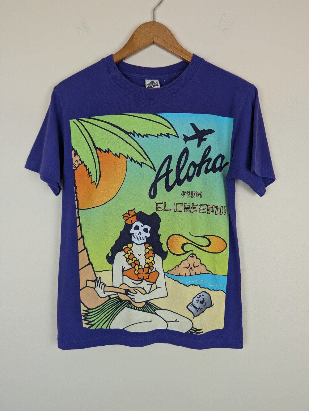 El Creepo Aloha Blue Graphic Band T-shirt